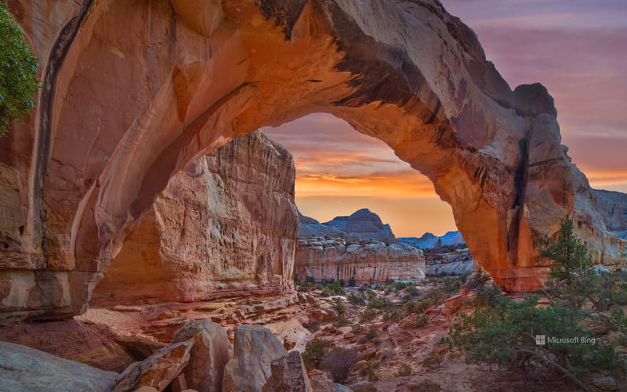 The Hickman Bridge, Capitol Reef National Park, Utah, USA