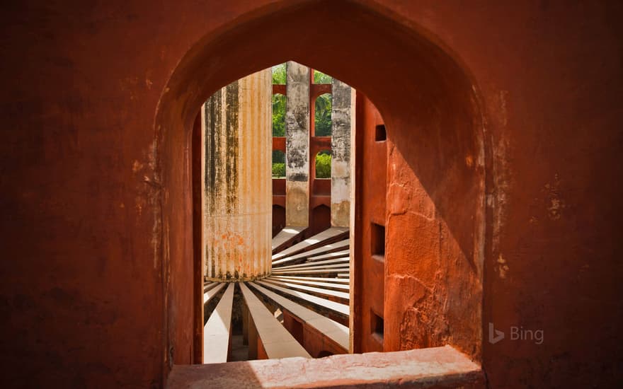 Part of the Jantar Mantar observatory complex in New Delhi, India