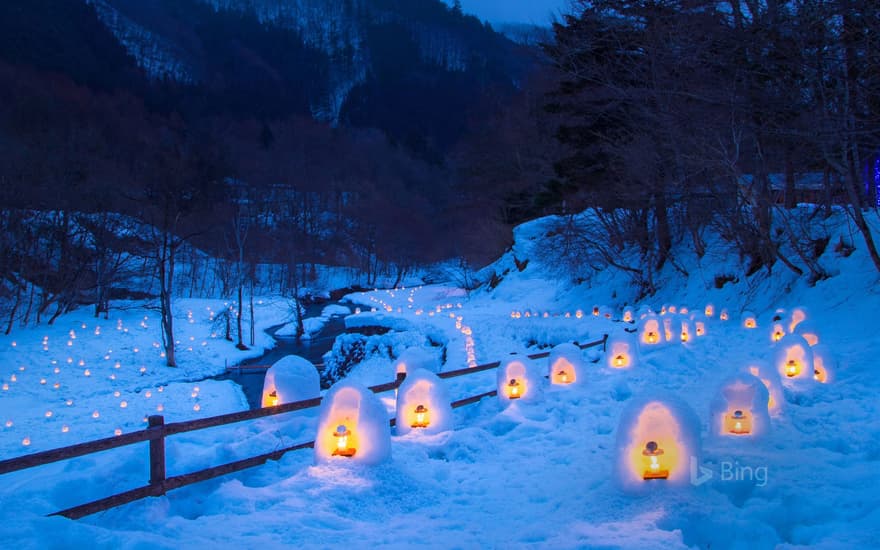 Yunishigawa Kamakura Festival in Tochigi Prefecture, Japan