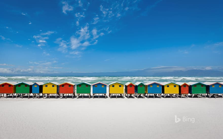 Beach huts in Muizenberg, South Africa