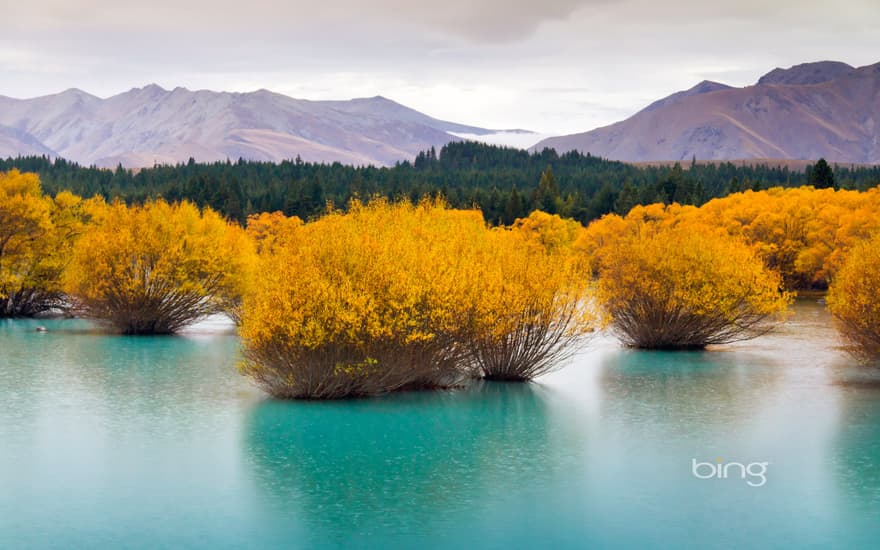 Glacier-fed lake, South Island, New Zealand