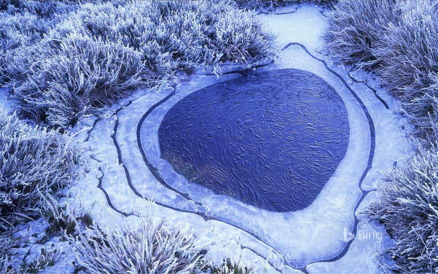 Frozen tarn, Cradle Mountain, Tasmania